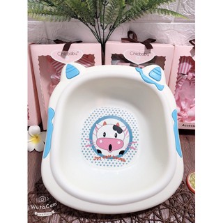 Chậu rửa mặt hình bò sữa cho bé