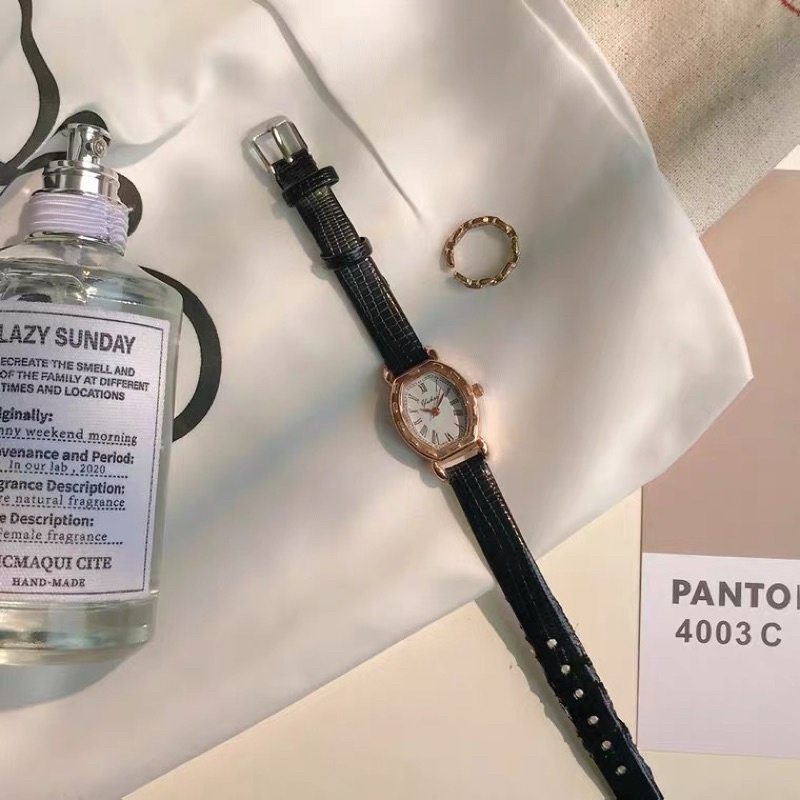 Đồng hồ đeo tay mặt số La Mã phong cách retro Hàn Quốc cho nữ