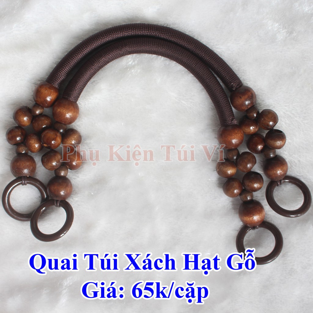 Quai Túi Xách Hạt Gỗ (60k/cặp)