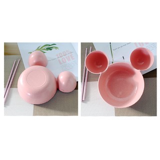Chén đựng thức ăn 3 ngăn Mickey