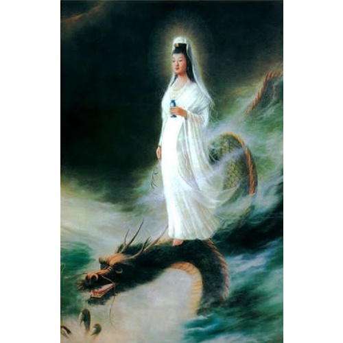 Tranh đính đá Quan Âm Cưỡi Rồng DF2927 kt70x50cm