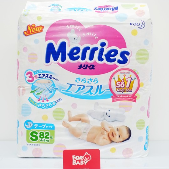 TÃ DÁN MERRIES S82 (CHO BÉ 4 - 8KG)