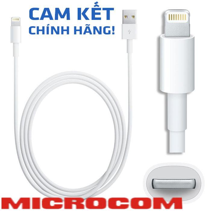 Cáp Sạc Microcom cho iPhone 6/6s,7, 8, X (Trắng) - Hãng Phân phối chính thức