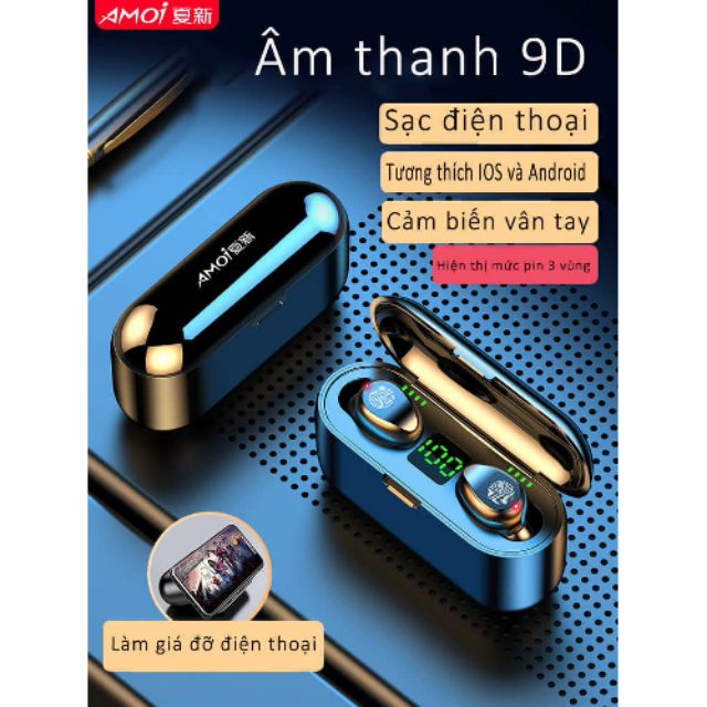 TAI NGHE BLUETOOTH HIỆU AMOI 5.0 cao cấp