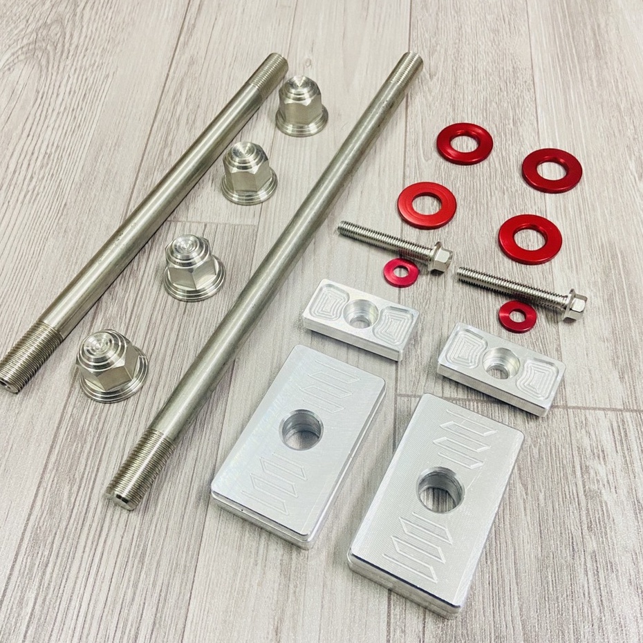 Bộ cốt bánh inox V1, V2 kèm bát CNC trước sau sử dụng lắp FUTURE 125, FU LED gắp vuông ( tặng full lông đền )