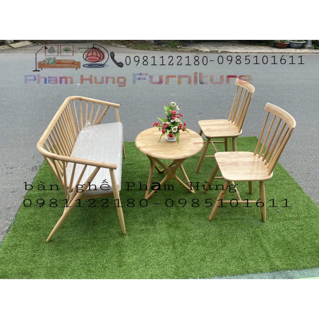 Bộ bàn ghế quán cf sofa gỗ giá xưởng