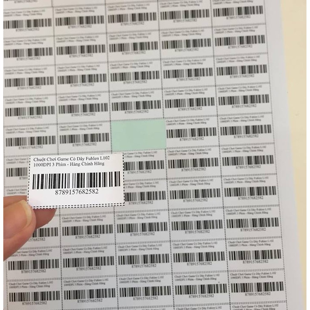 10 TỜ DECAL A4 IN MÃ VẠCH MINCODE, TEM NHÃN, BARCODE, QRCODE