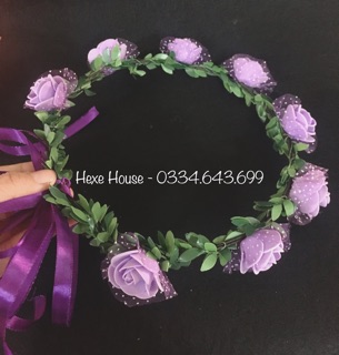Vòng hoa đội đầu - hoa to