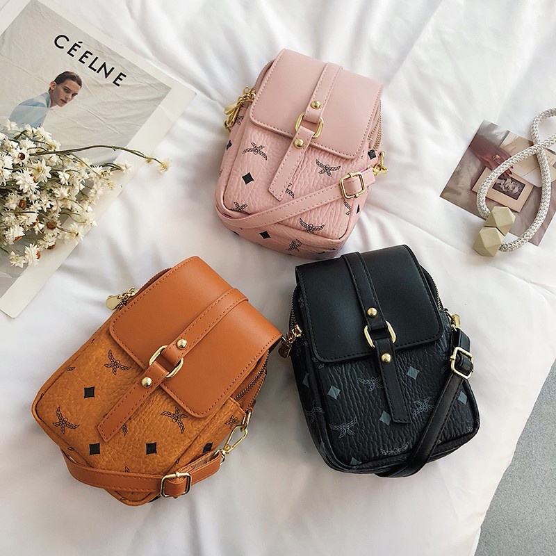Túi Đeo Chéo Mini Dáng Vuông In Họa Tiết Thời Trang Cho Nữ