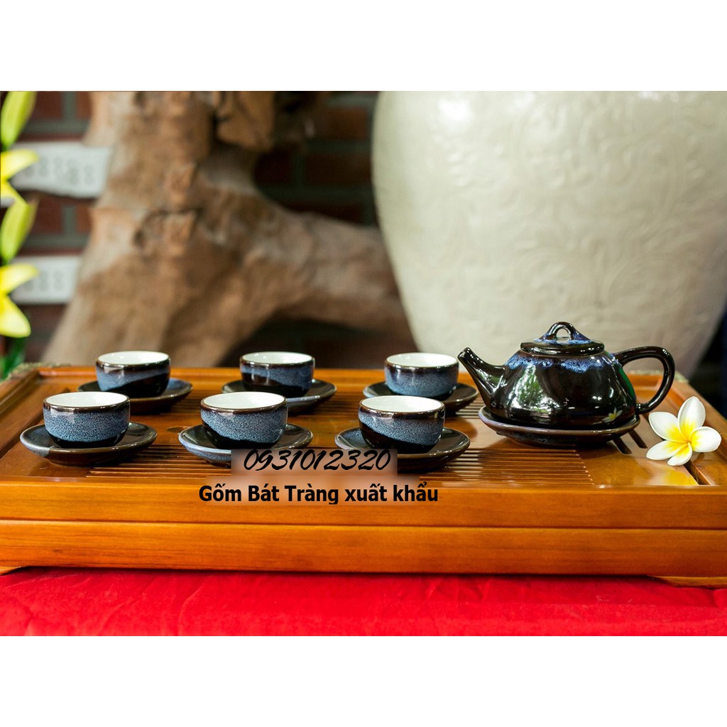 bộ ấm trà bát tràng