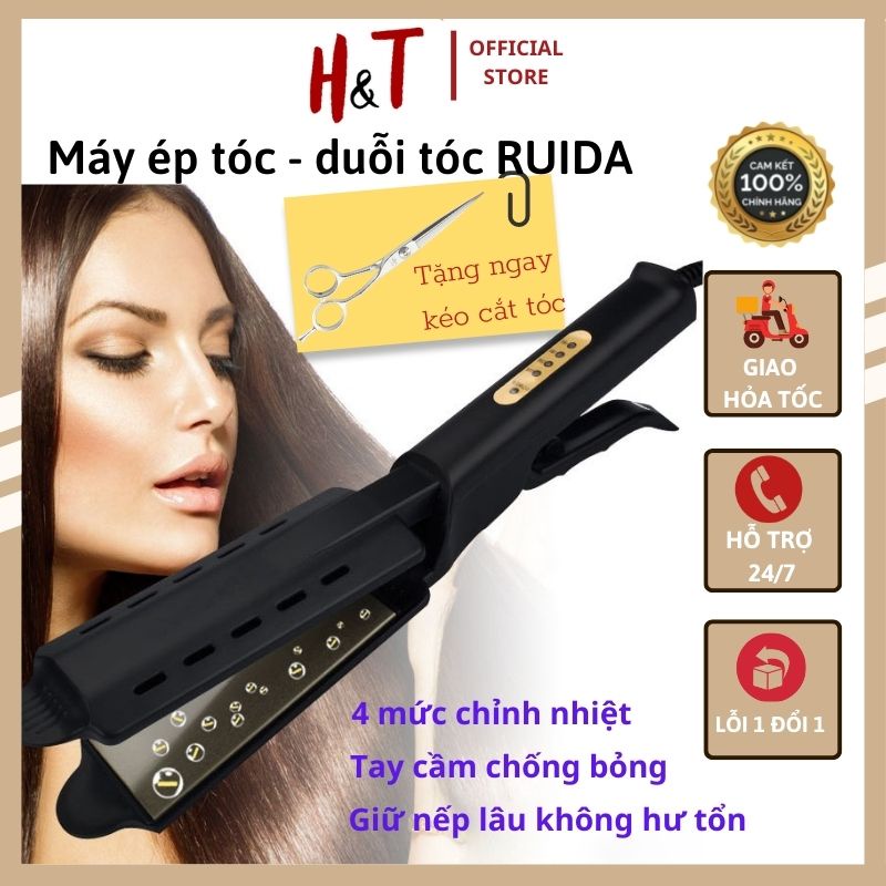 [𝓣𝓪̣̆𝓷𝓰 𝓴𝓮́𝓸 𝓬𝓪̆́𝓽] Máy làm tóc đa năng RUIDA 4 mức chỉnh nhiệt, có màn hình LED hiển thị nhiệt độ, làm nóng nhanh