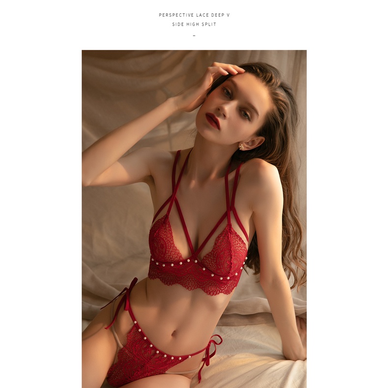 Bộ đồ lót xuyên thấu sexy buộc dây DL610 | BigBuy360 - bigbuy360.vn