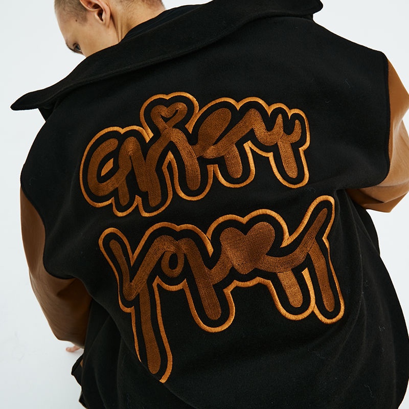 Áo Khoác Bóng Chày Dáng Rộng Thêu Hình Phong Cách Âu Mỹ 2021 Cho Cặp Đôi