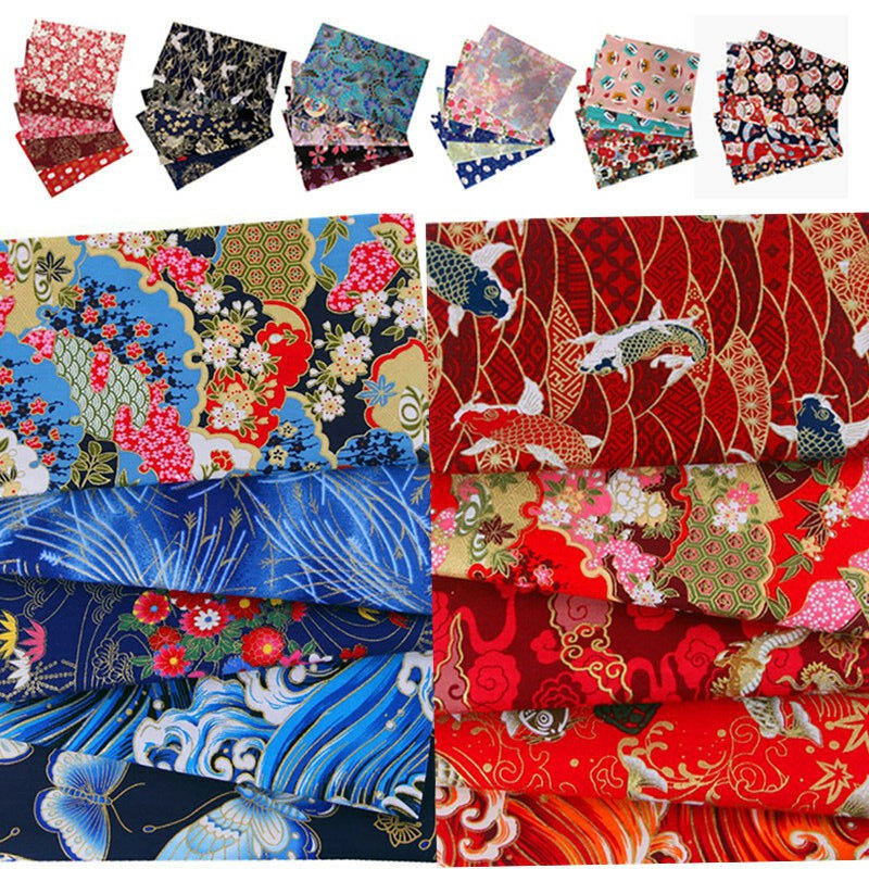 Set 5 Mảnh Vải Cotton Nhật Bản May Vá Thủ Công