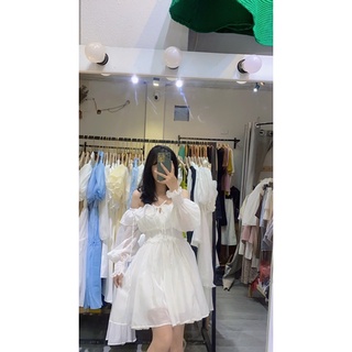 VÁY NHÚN EO RỚT VAI