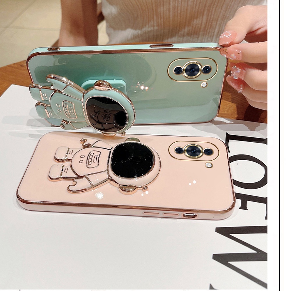 Ốp Điện Thoại Silicon Mạ Điện Hình Phi Hành Gia Cho oppo A53s Case A53 2020 A83 A5 A9 2020 A7 A12E A12 A5S F9 F11 F11 Pro