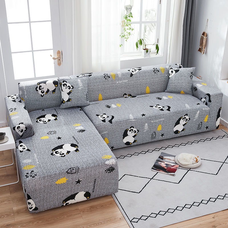Vỏ Bọc Ghế sofa Co Giãn Chống Bụi In Họa Tiết Kẻ Sọc Hình Chữ L