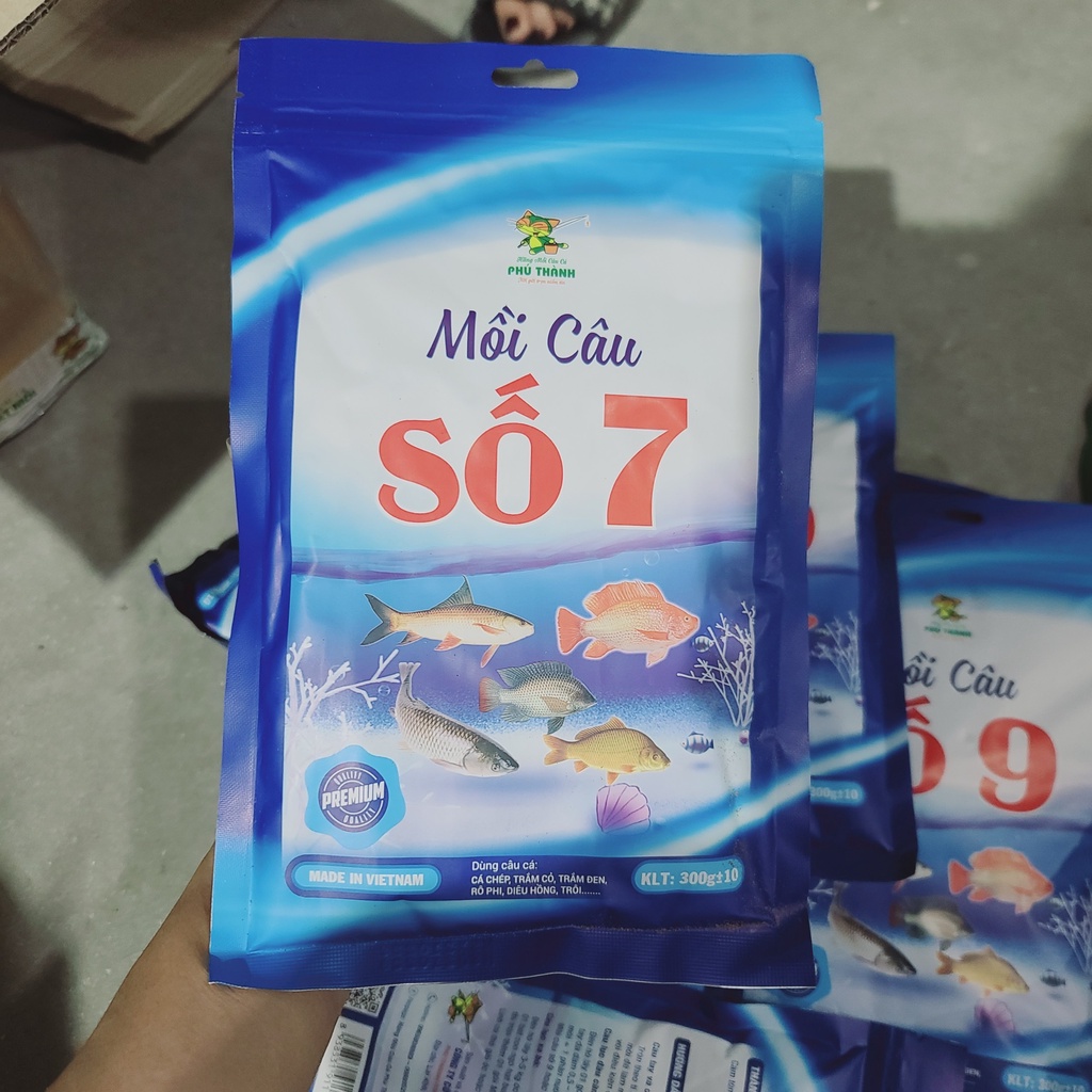 Mồi câu cá số 7, số 9, mồi câu tanh ốc hến- mồi câu phú thành