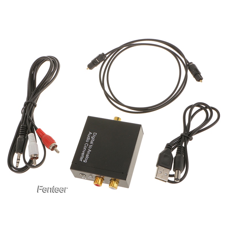 [FENTEER] Digital Coaxial Toslink Optical to Analog L/R RCA Audio Converter Adapter