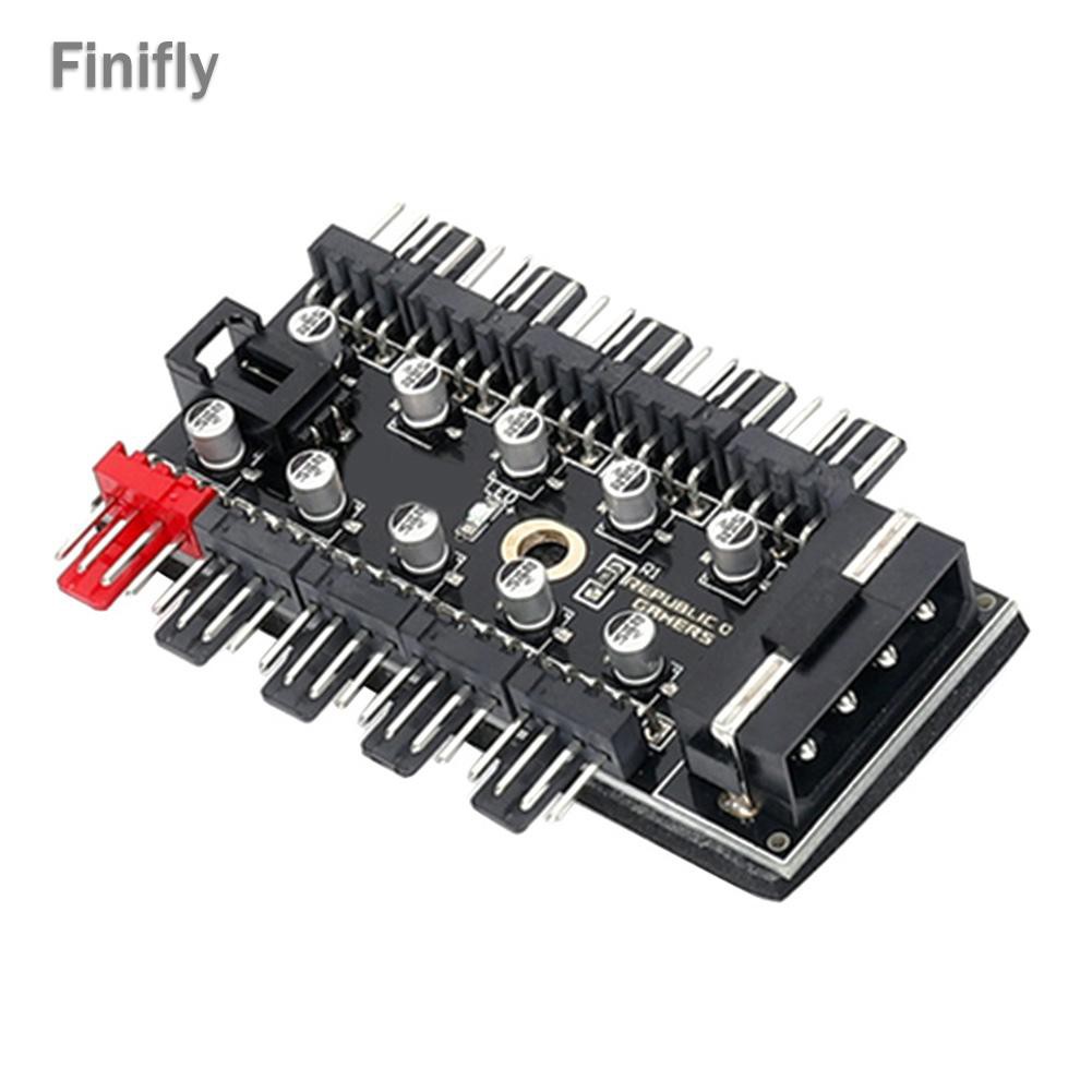 SATA Bộ Điều Khiển Tốc Độ Quạt Tản Nhiệt 4 Pin Finifly 1 Sang 10 4pin Pwm