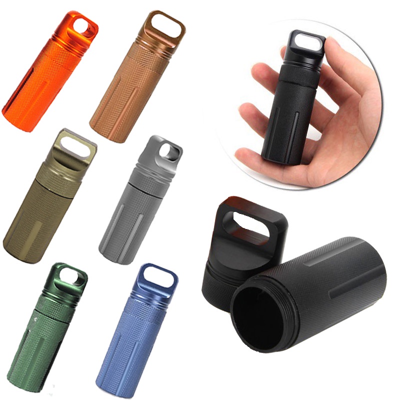 Hộp Đựng dụng cụ y tế/ thuốc/ pin/ tiền dạng ống Chống Nước thích hợp du lịch, cắm trại