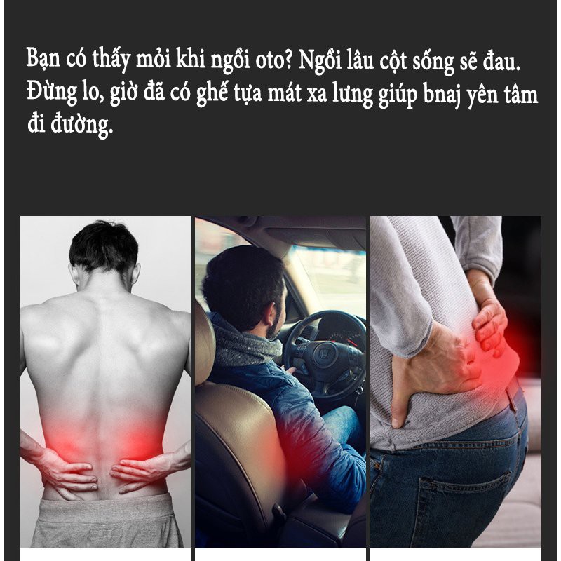 Miếng Tựa Lưng Ghế Hạt Cao Su Cho Ghế ô tô Và Văn Phòng | BigBuy360 - bigbuy360.vn