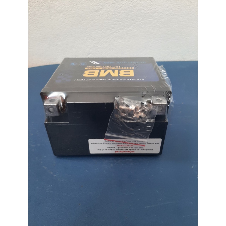 Bình Ắc Quy Khô NHẬT BẢN BMB-V6Z 12V - 6Ah. Dành cho xe số, xe ga Honda, Yamaha, Suzuki, SYM.