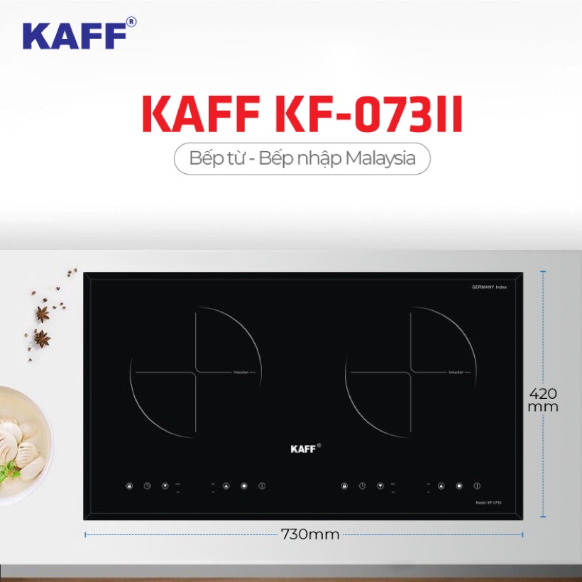 Bếp từ đôi KAFF KF-073II - HÀNG NHẬP MALAYSIA - Bảo hành chính hãng 5 năm