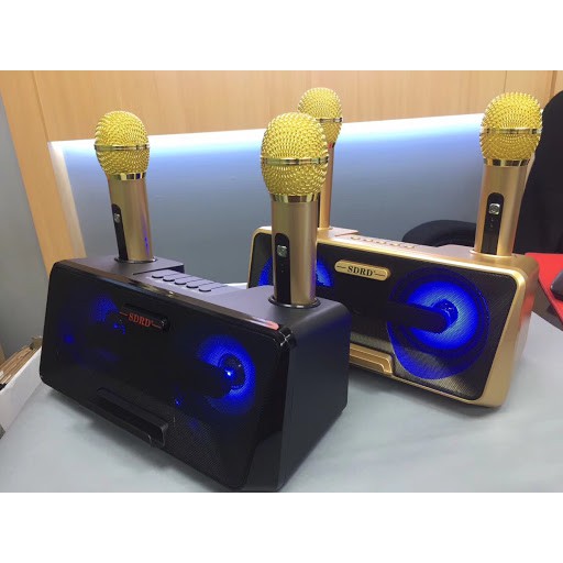 Loa Bluetoth Karaoke Mini SD-301 ⚡FREESHIP⚡ Tặng Kèm 2 Mic Không Dây Chất Âm Cực Hay Công Suất Lớn . Bảo Hành 12 Tháng