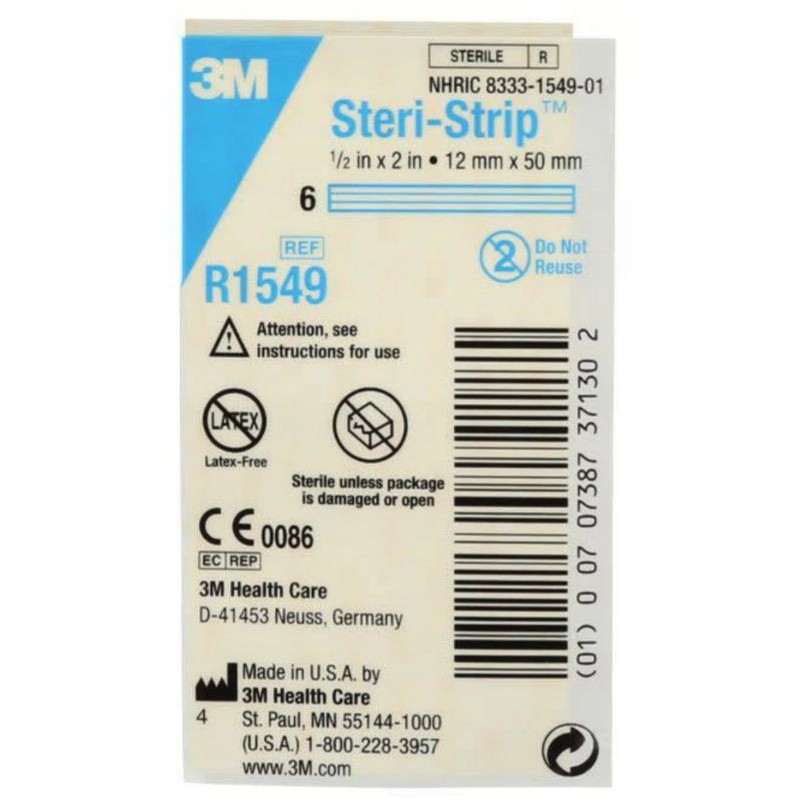 R1549 Miếng dán thay chỉ khâu da 3M Steri-Strip 12mmx50mm