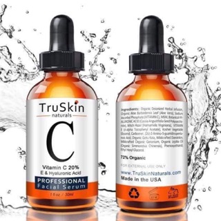 Serum Truskin Naturals vitamin c 20% làm trắng da chống lão hoá