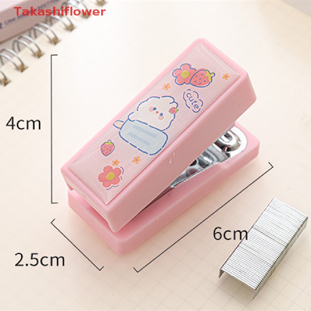 Bộ Dập Ghim Kim Loại Mini 400 Số 12 Họa Tiết Động Vật Hoạt Hình Dễ Thương