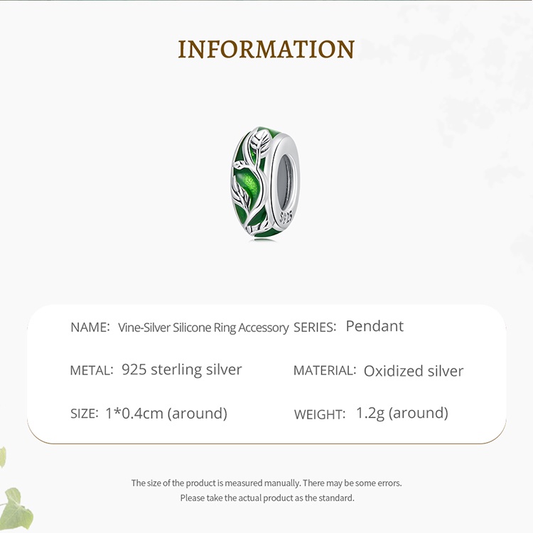 Hạt xỏ Bamoer bằng bạc 925 tiện dụng làm trang sức