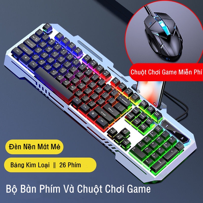 Bộ bàn phím và chuột chơi game RGB SK500 màu dạ quang