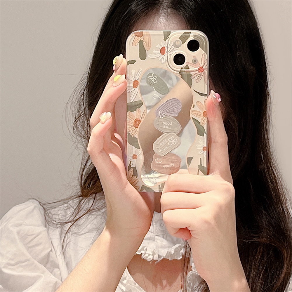 Ốp Điện Thoại Họa Tiết Tranh Sơn Dầu Hình Hoa Cho iPhone 13 12 11 Pro Max XS Max XR X