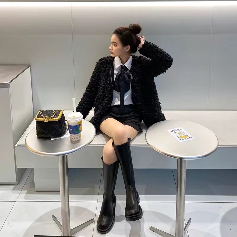 BOOTS nữ Ulzzang dáng ủng Bắp Chân To