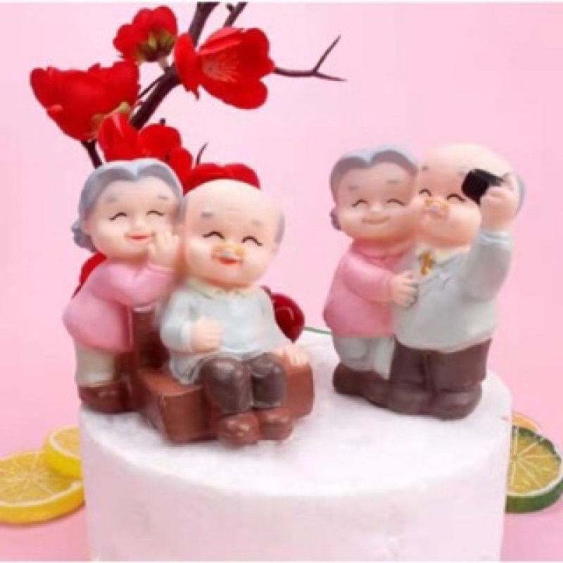 Ông Bà trang trí bánh kem, có 6 mẫu ạ