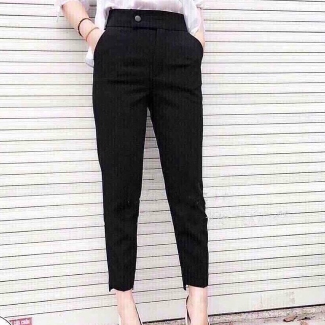 QUẦN TÂY GẤU LỆCH Quần Baggy nút bấm LOVI