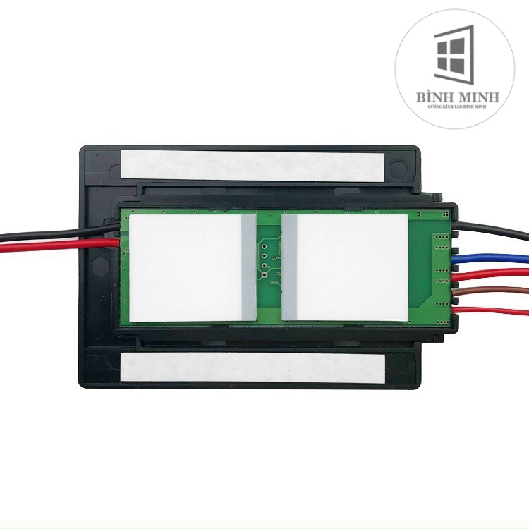 Công tắc cảm ứng gương - 2 nút, điều khiển đèn led và tấm sấy