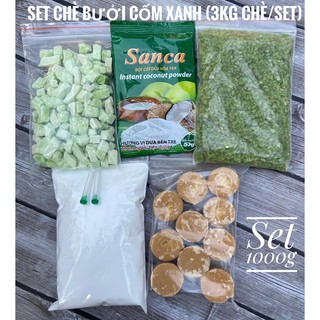 SET nguyên liệu CHÈ BƯỞI CỐM XANH - SET 1 KG (NẤU ĐƯỢC 3 KG CHÈ)