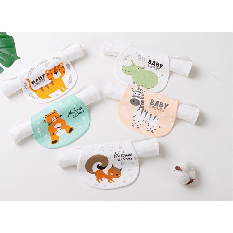 Khăn Thấm Mồ Hôi Lưng Cho Bé 6-36 Tháng Cotton, Khăn Lót Lưng Thấm Mồ Hôi Cho Bé