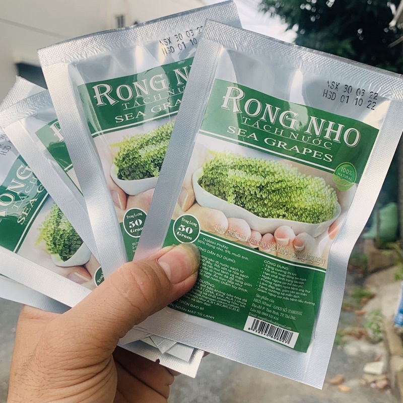 [ HCM ] Rong Biển Nho | Rong Nho Tách Nước + TẶNG KÈM 1 GÓI NƯỚC SỐT MÈ RANG