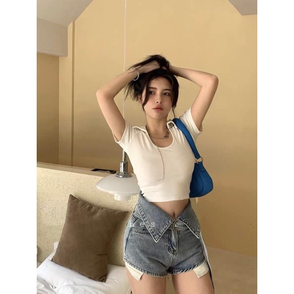 Quần Sort Gập Eo