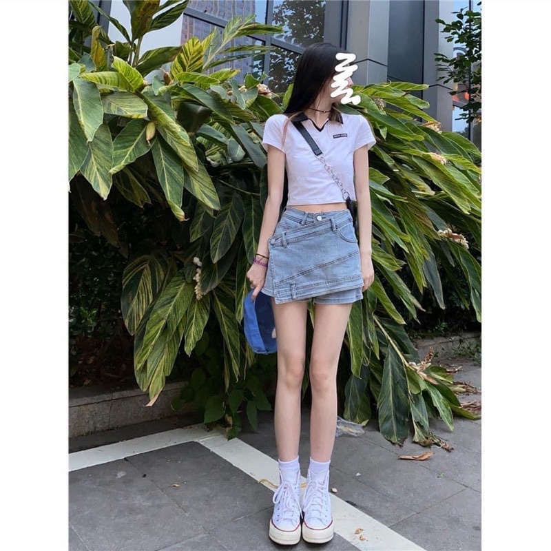 Chân váy jeans ulzzang