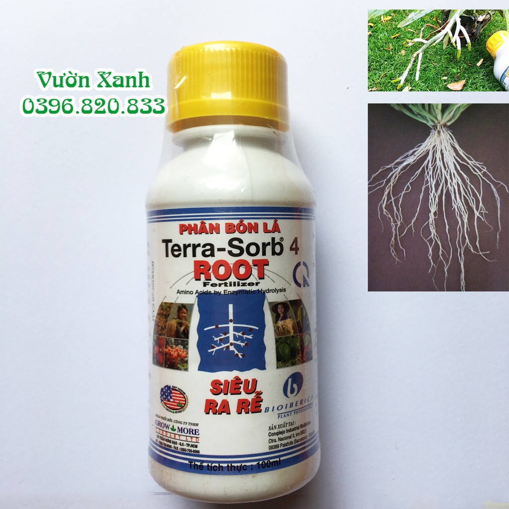 [SIEURE] Phân Bón Lá Cao Cấp Siêu Ra Rễ Terra - Sorb 4 Root Chai 100ml hàng đẹp, phân phối chuyên nghiệp.