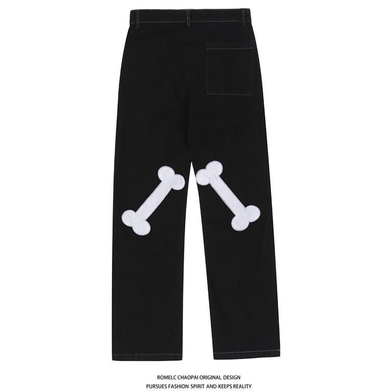 Quần Jean Ống Rộng Phong Cách hip hop Âu Mỹ Y2K Cá Tính