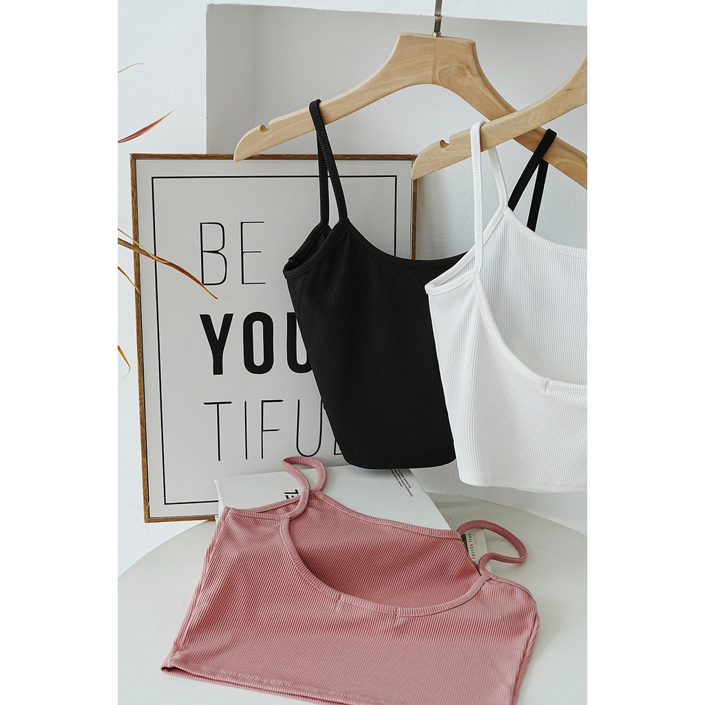 Áo Nữ Hai Dây Croptop VIEN TRAN V61R22H008