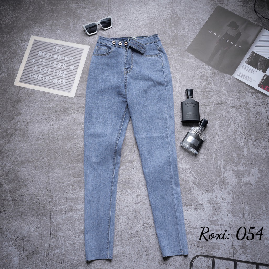 Quần Dài Co Giãn Tôn Dáng, Quần Jean Nữ Lưng Cao Túi Kiểu Ảnh Thật | BigBuy360 - bigbuy360.vn