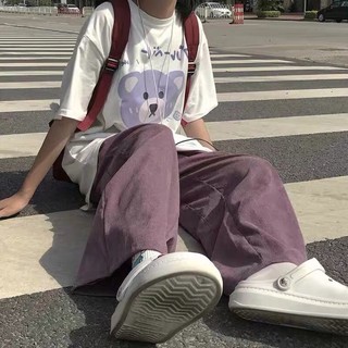 Quần Ống Rộng Nữ Nhung Tăm Culottes Hàn Quốc Ulzzang Kiểu quần nhung cạp cao nữ ống rộng dáng dài