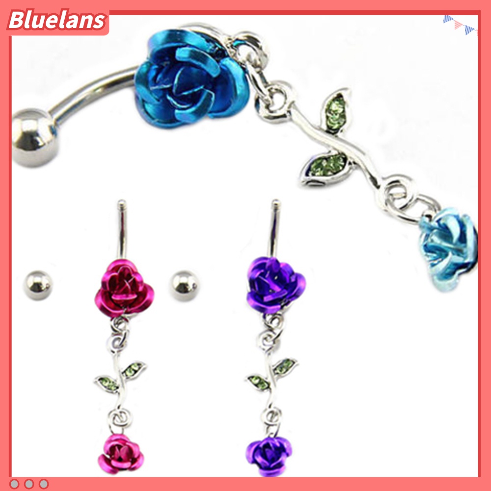 Khuyên rốn kiểu dáng hoa hồng độc đáo thời trang dành cho nữ